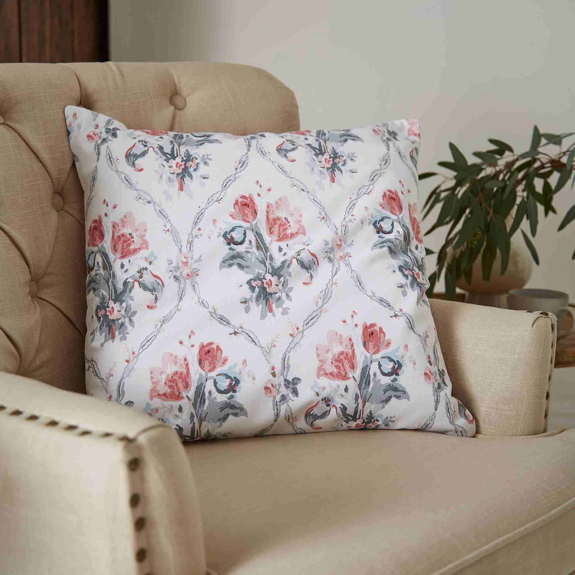 Scarborough Fair Cushion By Laura Ashley In Blush Pink